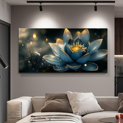 Peinture toile lotus décoration murale inspirante pour un intérieur serein