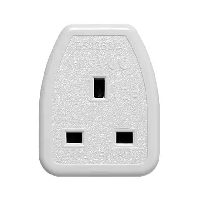CSV Tech - BS-1363/A - Single Outlet Power Socket, 1-Gang Extension Socket (No Cable), Type G Plug (White)