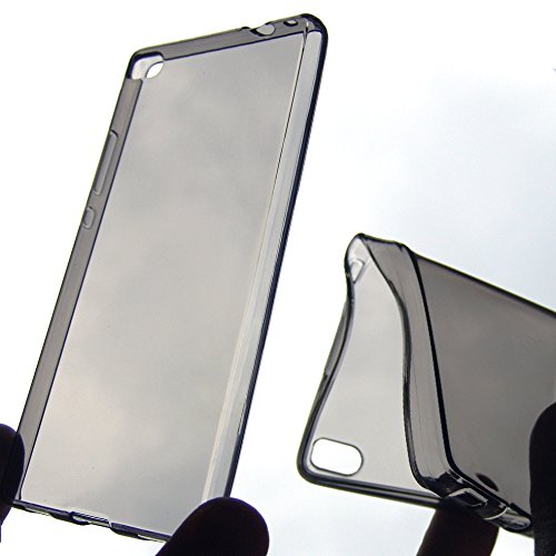 Custodia in Silicone Slim Protezione ANTISHOK Trasparente fumè Cover per for Huawei Ascend P8