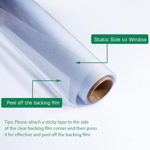 Window Film Privacy Film Frosted For Glass Windows Opaque Self-Adhesive Static Cling No Glue Removable,Anti UV Window Frosting Film for Glass Window&Doors Of Home,Office,Bathroom(30 x 200 cm) - Image 5