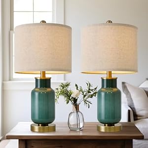 21.25" Table Lamp Set of 2 Modern Lamp for Living Room Glass Nightstand Lamp for bedrooms,Desk,Farmhouse 2125 Table Lamp Set of 2 Modern Lamp for Living Room Glass Nightstand Lamp for bedroomsDeskFarmhouse