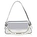 shoowyees Evening Y2k Shiny Hobo Purse Women Sparkly Silver Purse Satchel Metallic Tote Handbag Clutch Shoulder Bag 2023 (A-Silver)