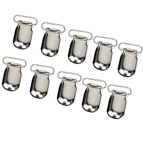 Schneespitze 50 peças fita gancho chupeta, pinças para chupetes, suspender clipes porta anéis para panelas, clipes de babar, artesanato, sling clips