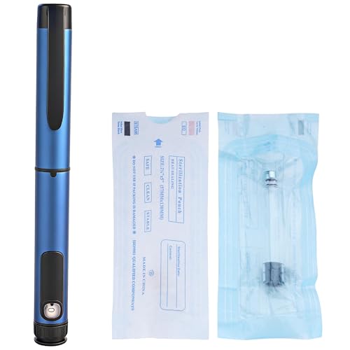 60 Unit Reusable Peptide Pen Injector Include 2pcs 3mL Cartridges and Protect Case Clear Scale Design