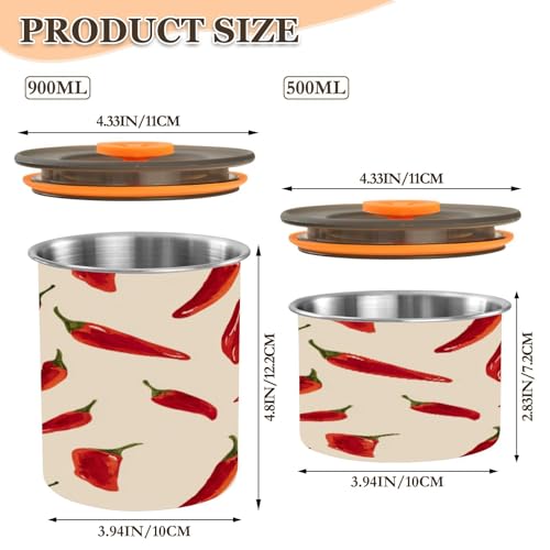 Envase para café de acero inoxidable 500ml con tapa hermética miniatura 2