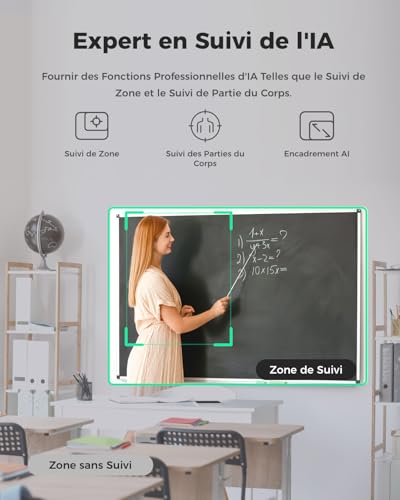 OBSBOT Tiny SE 1080P 100FPS Webcam pour PC, AI Tracking PTZ Caméra Streaming avec Capteur 1/2.8 », Contrôle Gestuel, Dual ISO, Staggered HDR, Caméra Web pour Mac, Laptop, Tablet, Meeting, Gaming, etc. – Image 5