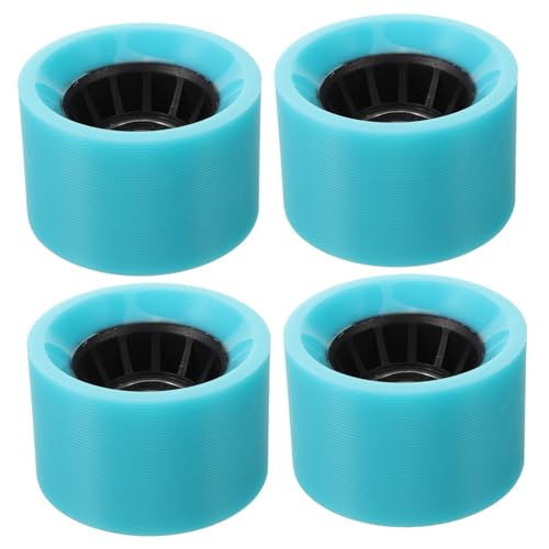 GOOHOCHY Skateboard Supply 4pcs Double Row Roller Skate Wheels 95a Hardness Replacement Wheels for Boys and Girls and Adults