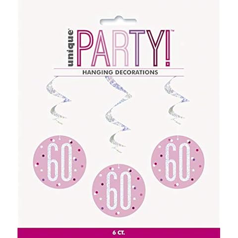 Glitz Pink & Silver Hanging Swirls Decorations Cover