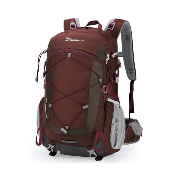 MOUNTAINTOP 40L Hiking Backpack,Lightweight Travel Backpack with Rain Cover for Outdoor Backpacking, Camping
