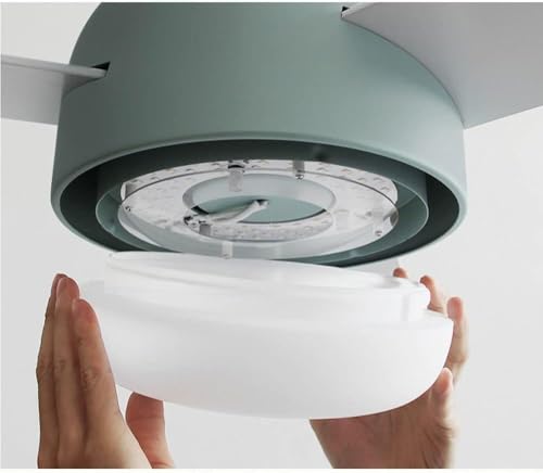 Ventilateur de chambre à coucher avec télécommande et plafonnier LED