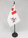 Acabados : AZ FLAG Bandera de Mesa de Canada EJÉRCITO Canadiense 15x10cm - BANDERINA de DESPACHO Fuerzas COMBINADAS CANADIENSES 10 x 15 cm