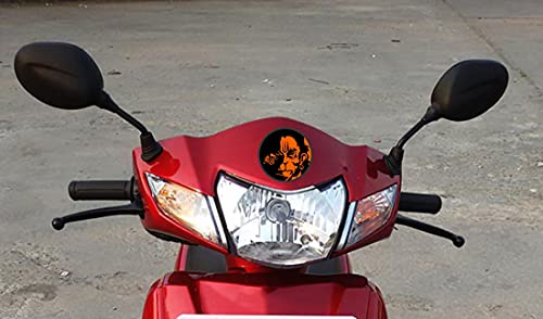 Image of CVANU Hanuman Jai Shree Ram Sticker for Scooty, Bike- All Two Wheeler Vehicle Vinyl Decal Size (11cm X 11cm) Multicolor