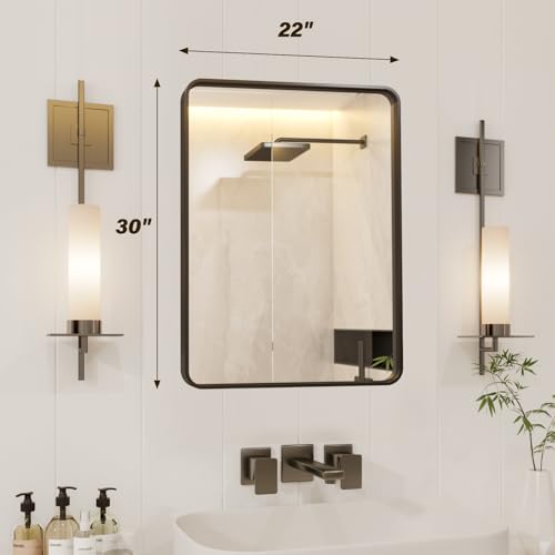 Idealhouse Bathroom Mirror, Black Wall Mirror thumb #7