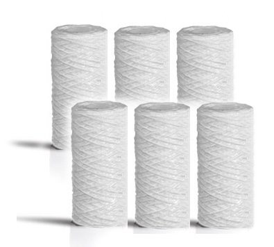 Lot de 6 cartouches filtrantes d'eau potable en polypropylène enveloppé 5" 20 microns