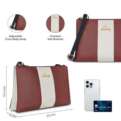 Image of Lavie Women's Lynn 2C Colorblock Crossbody Sling Bag | Top Zip Sling Bag | Ladies Purse Handbag | Gift for Women