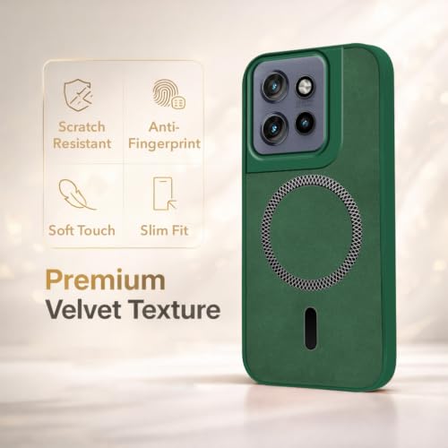 Image of Jkobi Leather Finish Back Cover Case for Motorola Moto Edge 50 Neo (MagSafe Compatible Wireless Charging | Soft Touch | Camera Bump Protection)