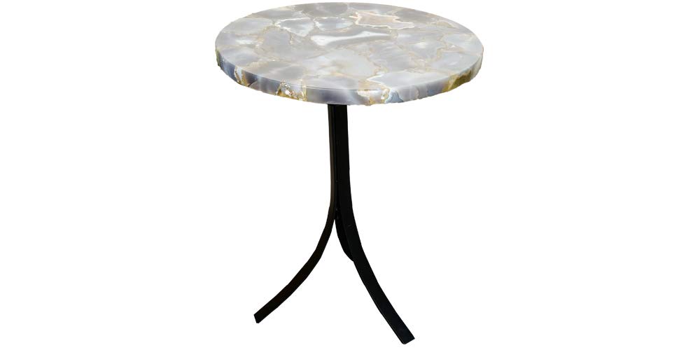 OPULENT HOMES Grey Agate Table