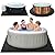 TIXANF 90 * 90 Inch Hot Tub Mat, Inflatable Hot Tub Pad Outdoor Indoor, Water-Absorbent Anti-Slip Portable Spa Pool Accessories for Protect The Hot Tub Pool from Wear