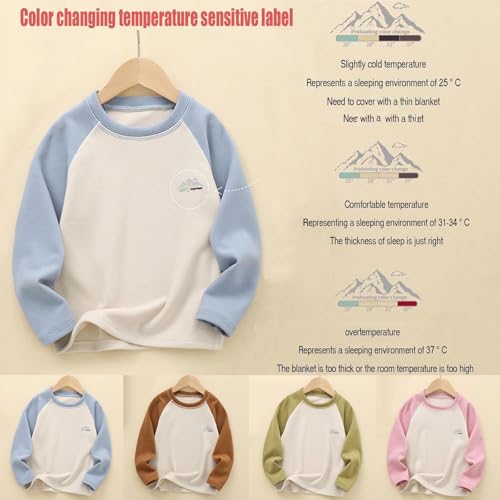Toddler Girls Color Block Thermal T-Shirts Kids Soft Raglan Casual Top Boys Crewneck Basic Long Sleeve Tees for 3-13 Years2