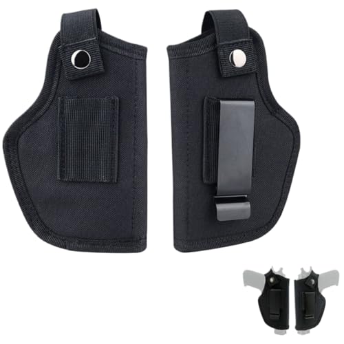 FENQURO 2 Pcs Funda Universal para Pistolas, Oculta al Aire Libre,Material de Nailon, usable, para Manos Derecha e Izquierda, Compatible con la mayoría Pistolas Medianas compactas subcompactas