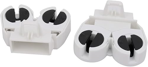 Miniatura 3 de uxcell 8 piezas T5 soporte de luz fluorescente G5 base de doble cabeza lápida enchufe AC 500 V 2A para tubo fluorescente LED