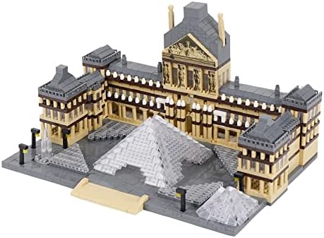 LULUFUN Louvre Building Block Set, World Famous Architecture Model Toys, Micro Mini Blocks Kit for Hobbyists, Gift for Adults and Children 3377pcs