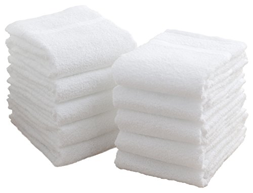 Kosugizen 泉州タオル フェイスタオル 国産徳用白タオル ホワイト 33×83p 乾きやすい 薄手タイプ 10枚セット K-2000-10