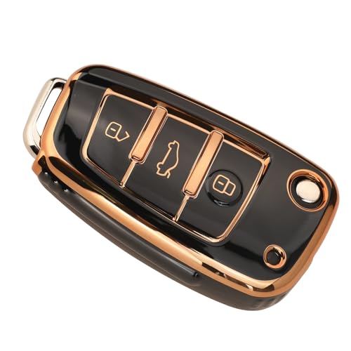 Coque de clé Audi en TPU antichoc étui 3 boutons ajustement parfait - 3