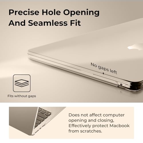 Image of EooCoo Clear Case for Apple MacBook Air M5 13 inch Cover M4 M3 M2 2026-2022