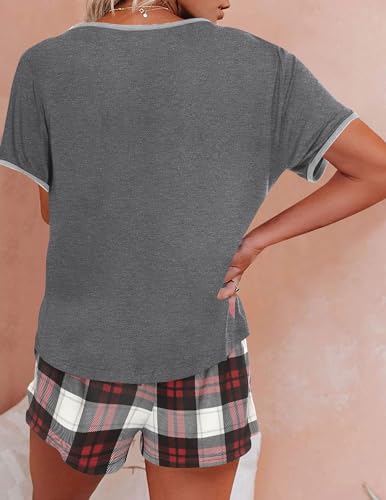 Image of Ekouaer Women Pajama Set Casual Short Set