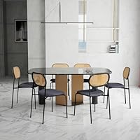 Set Di 2 Sedie Da Pranzo In Rattan Sintetico PE Con Gambe In Metall - Nero, Imbottite, Per Interni/Esterni - Foto 13