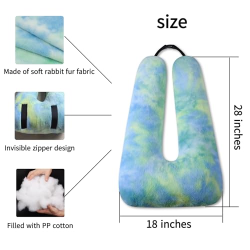 Image of FHSGGP Travel Pillow Car Pillow Kid Car Sleeping Colorful Green