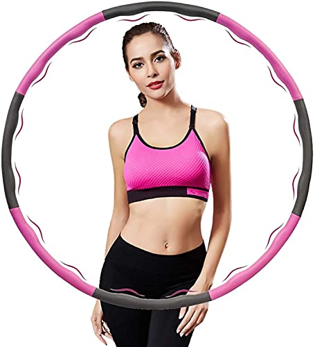 BOYUU Exercise Hoop for Adults, Weighted Fitness Hoop for Exercise-2lb, 8 Section Detachable Design-Professional Soft Workout Hoop, Hoola Hoop for Fitness, Sports, Home and Office