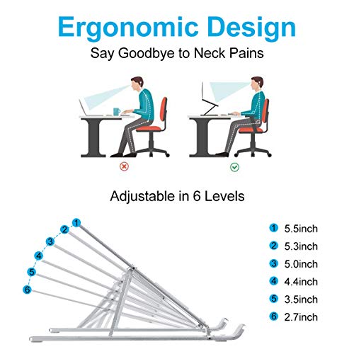 image for NASUM Laptop Stand, Laptop Holder Riser Computer Tablet Stand, Aluminu