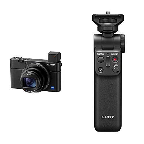 Sony RX100 VII Advanced Premium Compact Camera with GP-VPT2BT Handgrip, Black