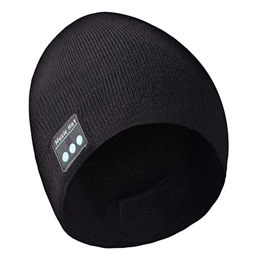 Massway Gorro de punto unisex para invierno, para deportes al aire libre, esquí, correr Con Bluetooth. Talla única
