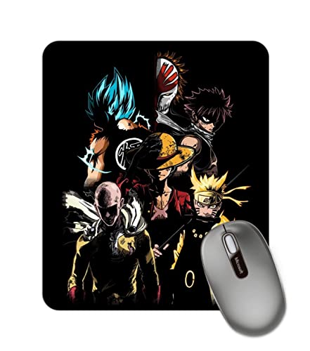 Image of Mouse Pad with Design, 24 x 20 cm, 3mm Thick Rubberised Base Mouse Pad for Computer, PC, Laptop (Anime - 4)