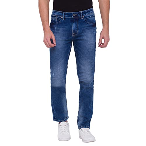 Image of Being Human Blue Slim Straight Fit Denims for Men Clothing