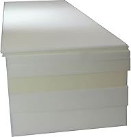 Vista 4 de Mybecca Paquete de 4 cojines de espuma de poliuretano blanco azulejos cuadrados de espuma de 18 x 18 x 1 pulgadas para proyectos de tapicería