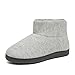 AONEGOLD Zapatillas Casa Mujer Hombre Invierno Botas Cálida Peluche Pantuflas Botines Antideslizante Goma Suela(Gris Claro 1173,Tamaño 42-43)