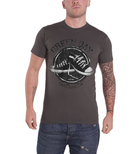 Image of Green Day Men's Converse Short Sleeve T-Shirt, Grey, Large