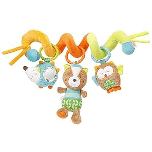 Fehn Activity-spiraal – stoffen spiraal om te grijpen en te voelen voor bed, kinderwagen, looprooster aanpasbaar – voor…