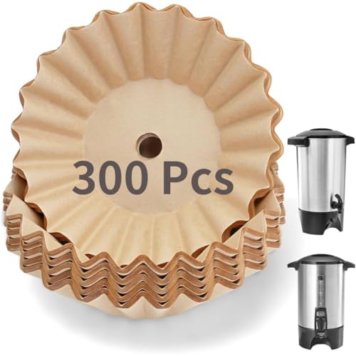 Image of 300pcs Coffee Filters Compatible with Hamilton Beach Coffee Urn, Unbleached Paper Filters for 45cup Hot Drink Dispenser