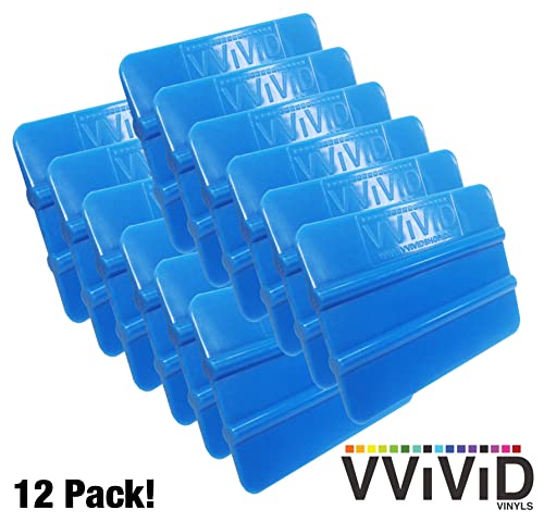 Image of VViViD Blue Handheld Vinyl Wrap Applicator Squeegee (12 Pack)