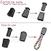 CooBigo 25pcs Zip Clip Buckle Zipper Pulls Cord Rope Ends Lock Black for Paracord FLC135-B