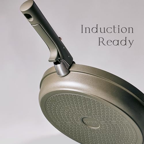 image for Carote 21pcs Ceramic Cookware Set with Detachable Handles, Pots and Pa