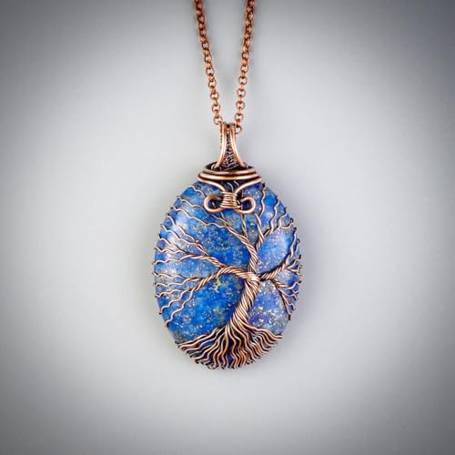 Handmade-tree-of-life-lapis-lazuli-pendant-necklace-Unique-copper-jewelry-for-women-and-men-anniversary-Birthday-gift-ideas-for-him-and-her-Unusual-gifts-for-husband-wife-dad-brother-grandpa-father