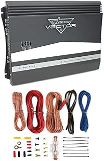 Lanzar VCT4110 2000W 4-Channel Car Audio Amplifier Amp + 8 Gauge Amp Kit
