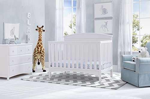 Delta Children Archer 4-In-1 Crib, Bianca + Serta Perfect Slumber Dual Sided Recycled Fiber Core Crib And Toddler Mattress (Bundle) #TOP1