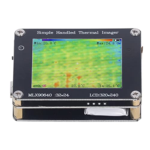 Depisuta Caméra D'imagerie Thermique, Caméra Thermique de 240 X 320 Résolution avec - 40 ℃ à 300 ℃ Plage de Température, Imageur Thermique à écran 2 Pouces pour Inspection, électrique,